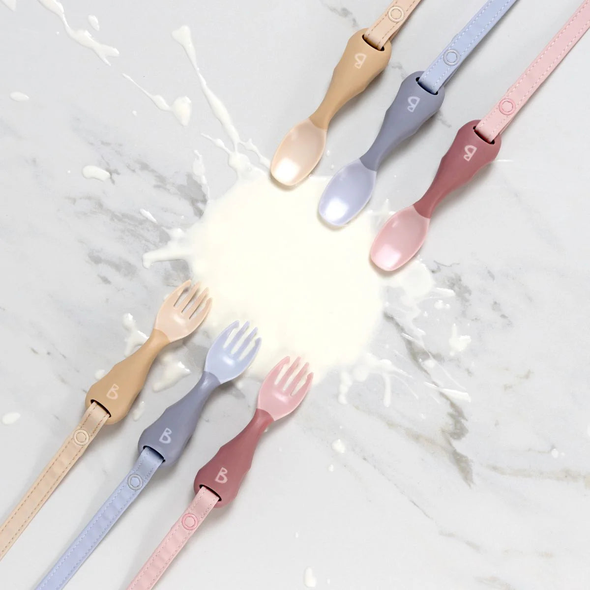 Attachable Weaning Cutlery - Blush