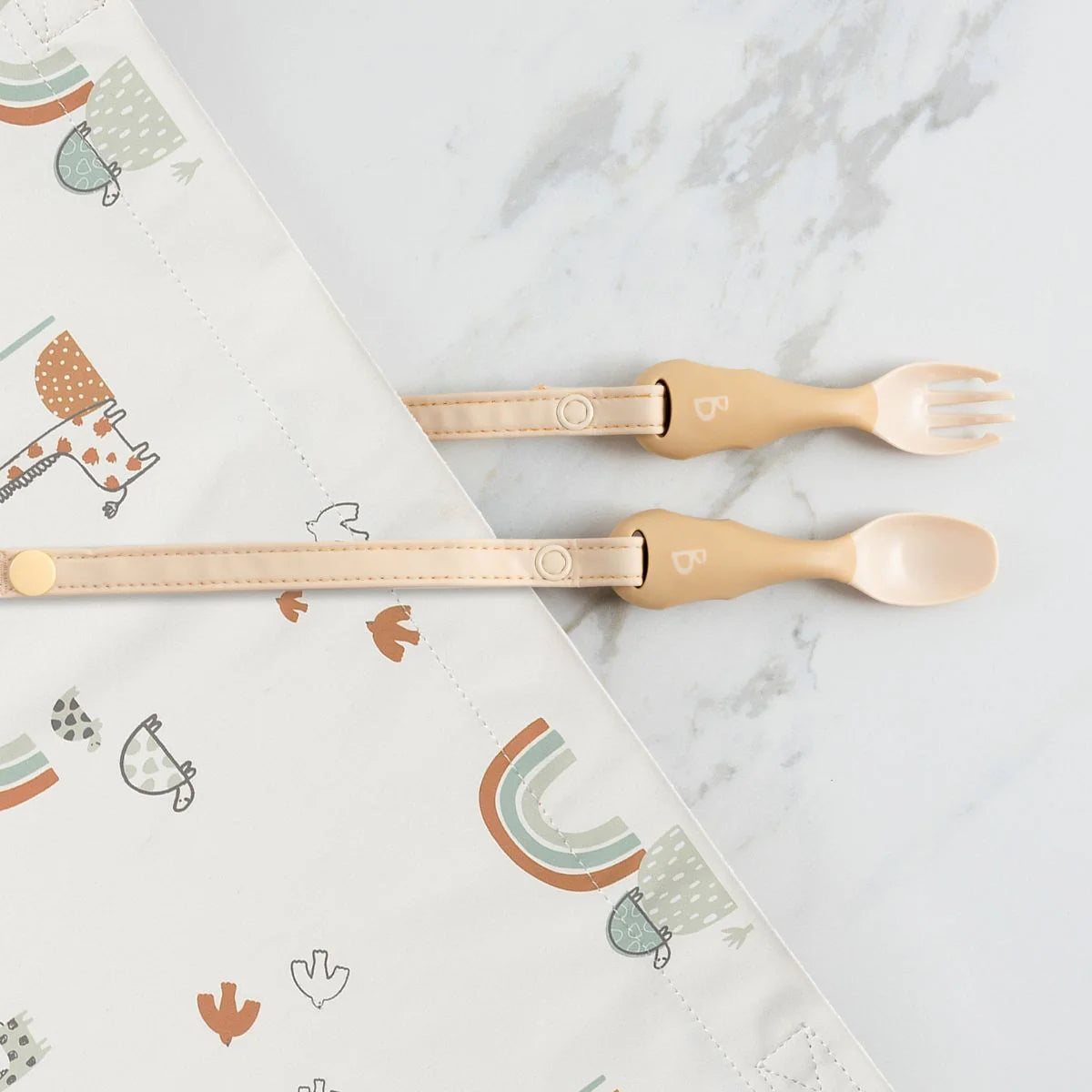 Attachable Weaning Cutlery - Fawn