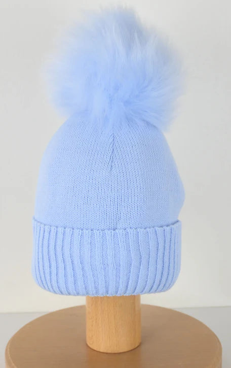 Pex Single Pom-Pom Hat Blue