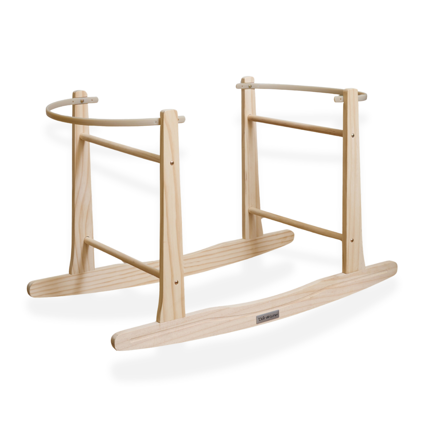 Clair de Lune Natural Wooden Moses Basket Rocking Stand