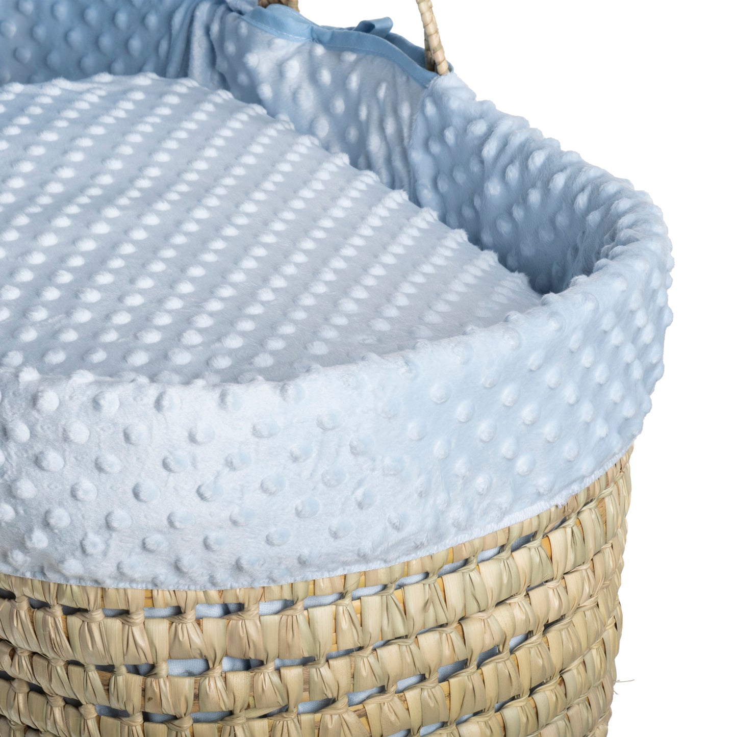 Clair de Lune Blue Dimple Palm Moses Basket