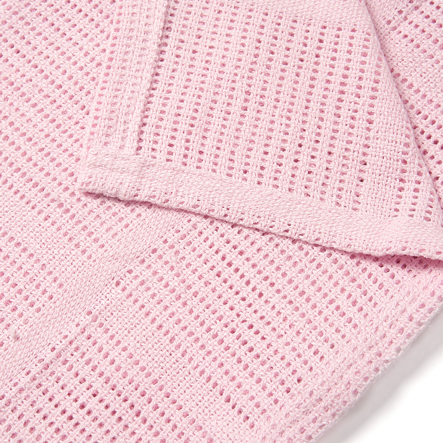Pink Cellular Pram Blanket Pram - 90 x 70 cm