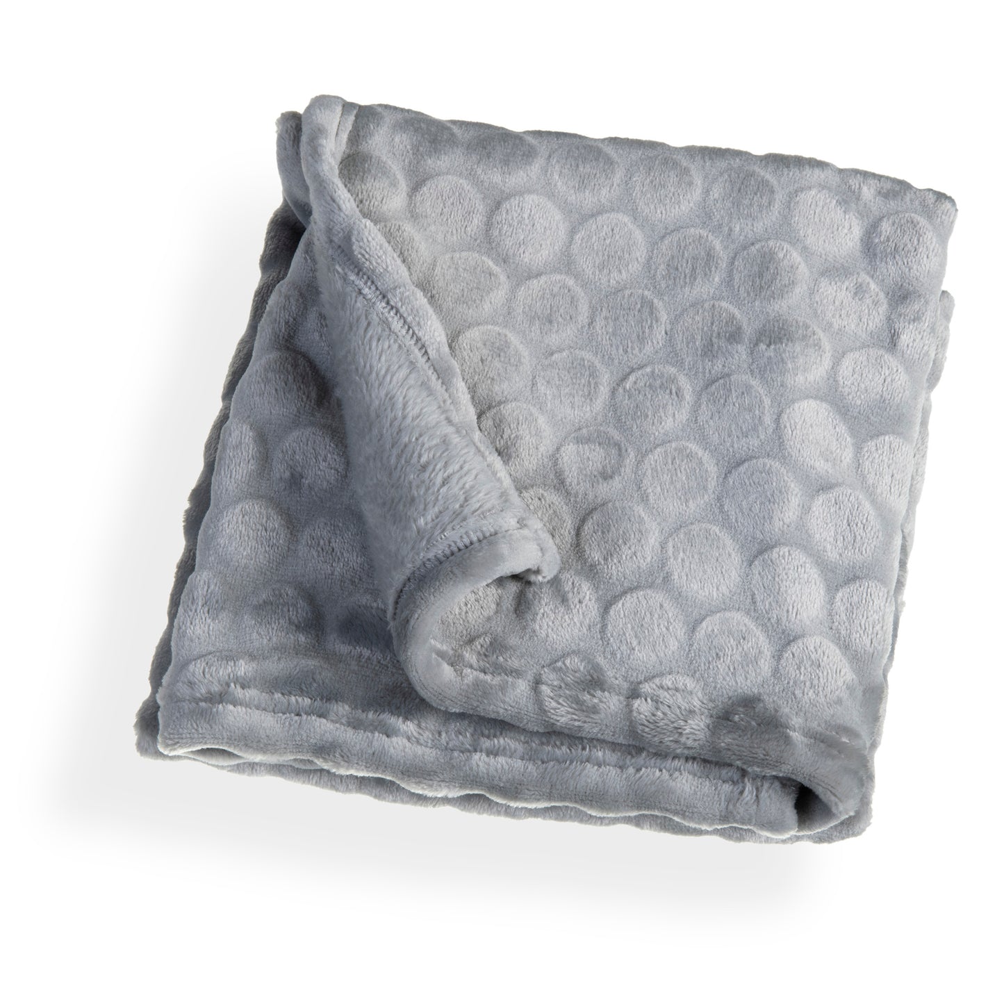 Clair de Lune Grey Marshmallow Pram Blanket - 90 x 70 cm