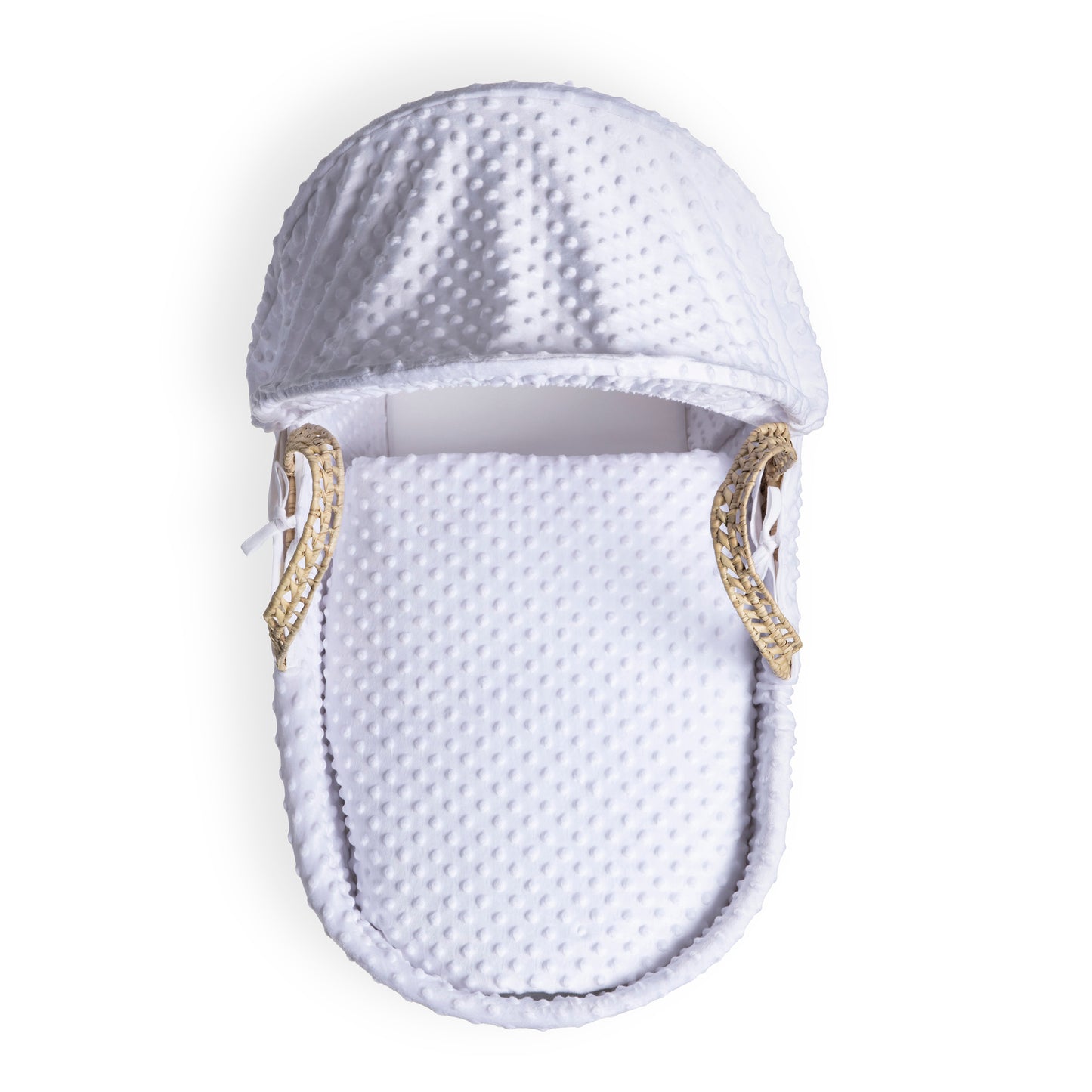 Clair de Lune White Dimple Palm Moses Basket