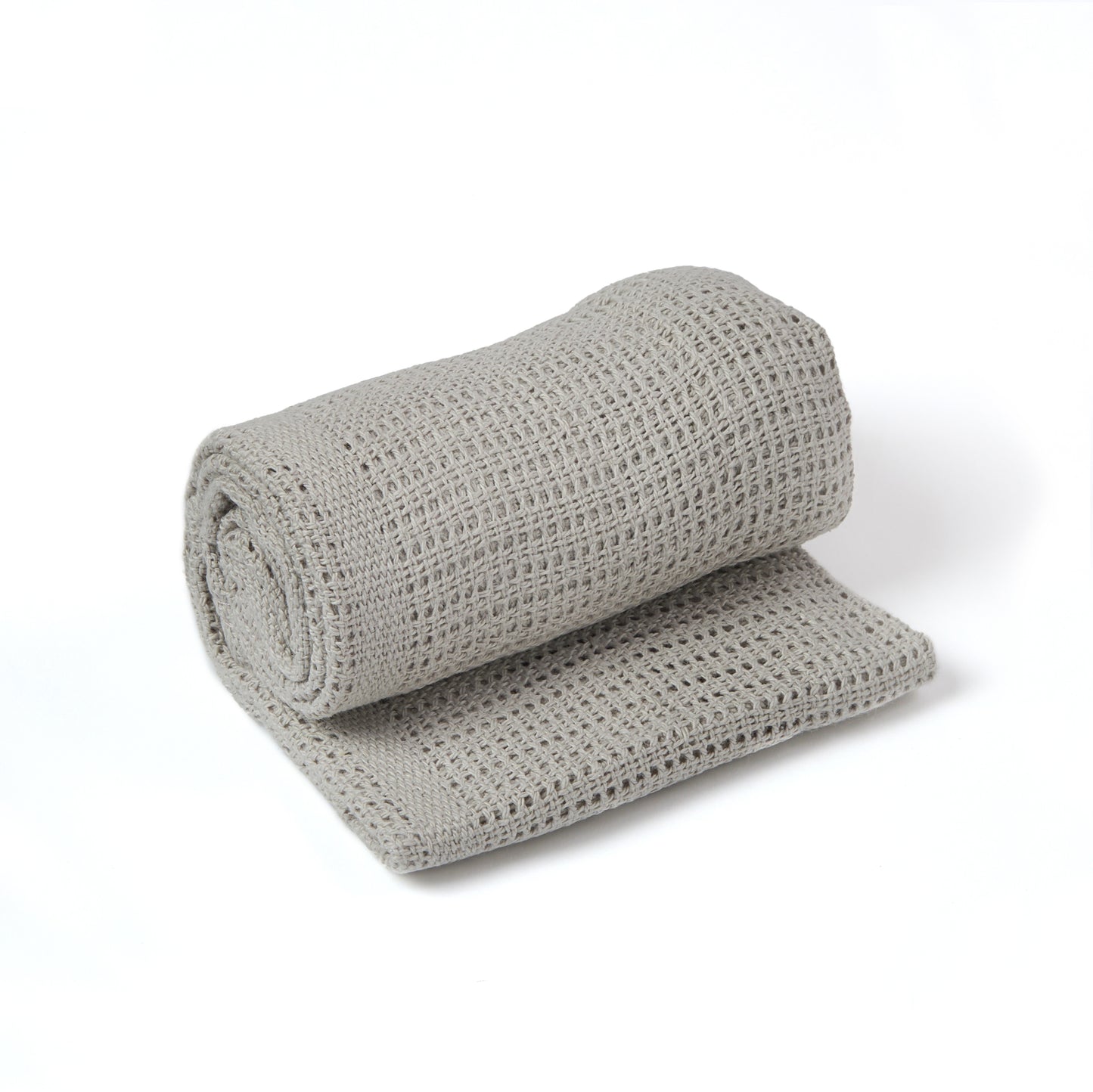 Grey Cellular Pram Blanket Pram - 90 x 70 cm