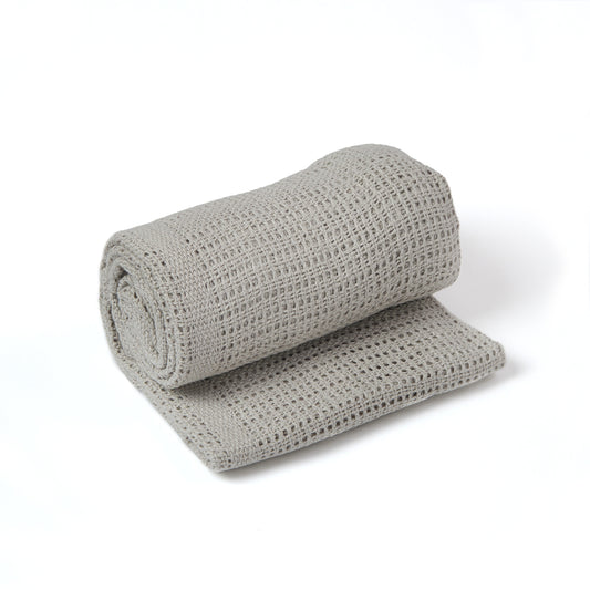 Grey Cellular Pram Blanket Pram - 90 x 70 cm