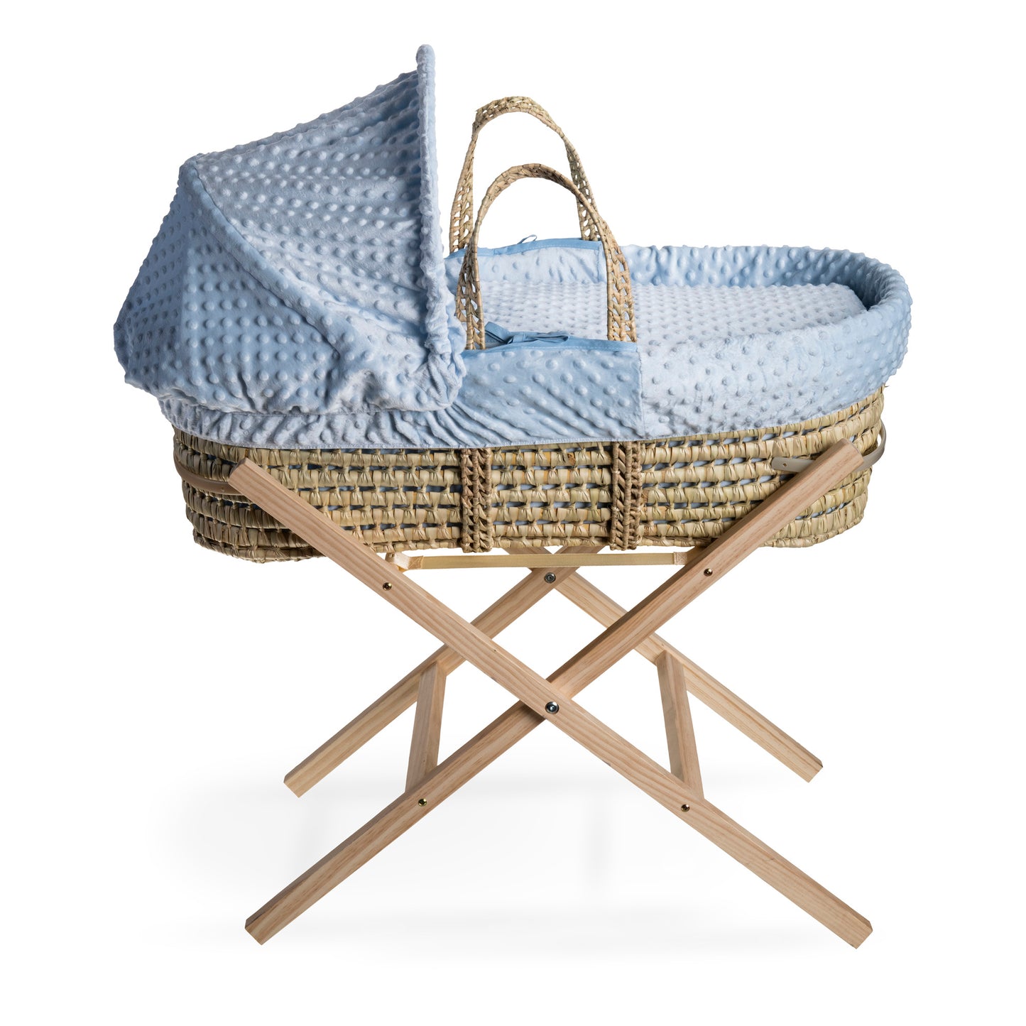 Clair de Lune Blue Dimple Palm Moses Basket