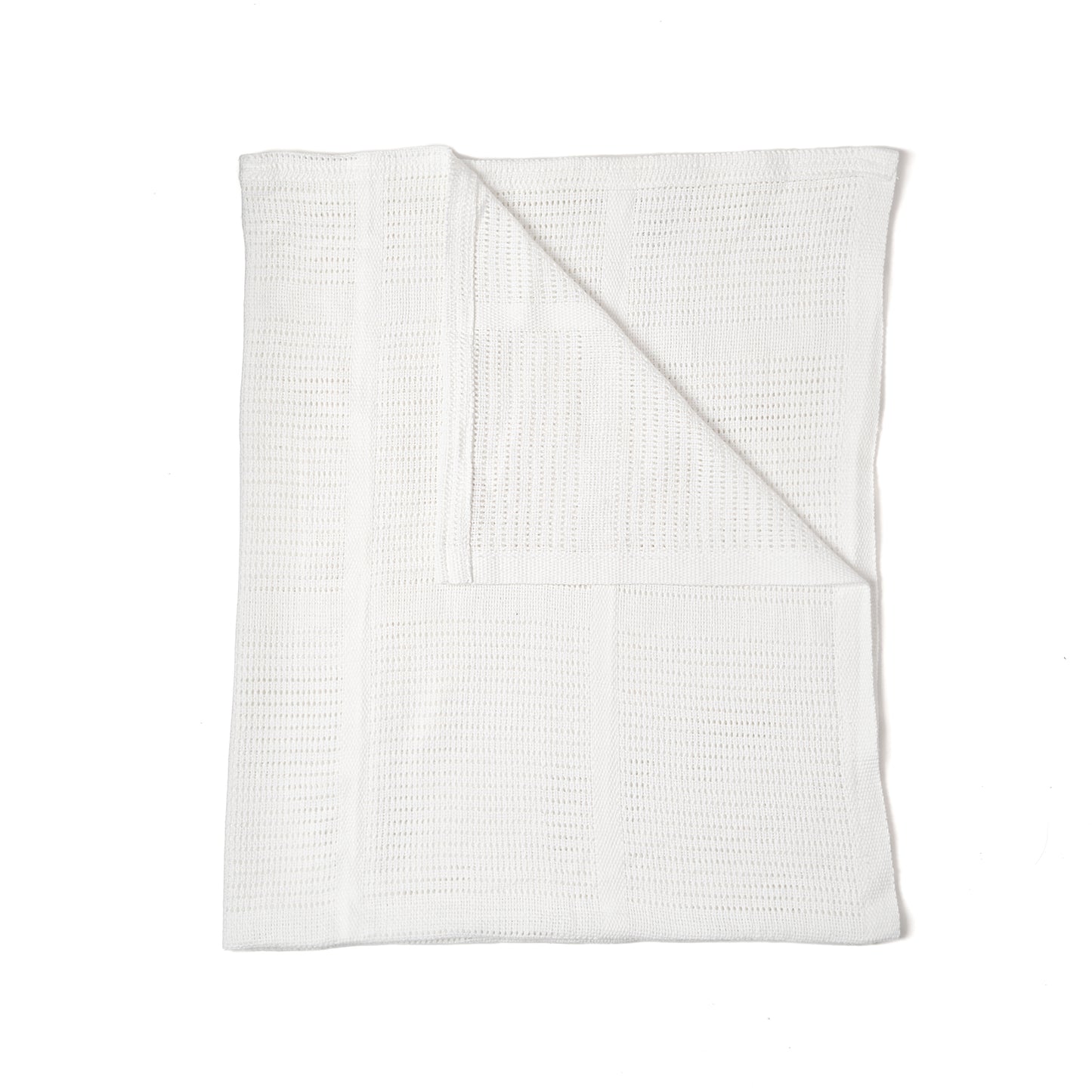 White Cellular Cot Blanket Cot - 100 x 150 cm