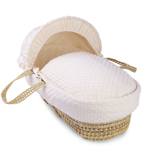 Clair de Lune Cream Dimple Palm Moses Basket