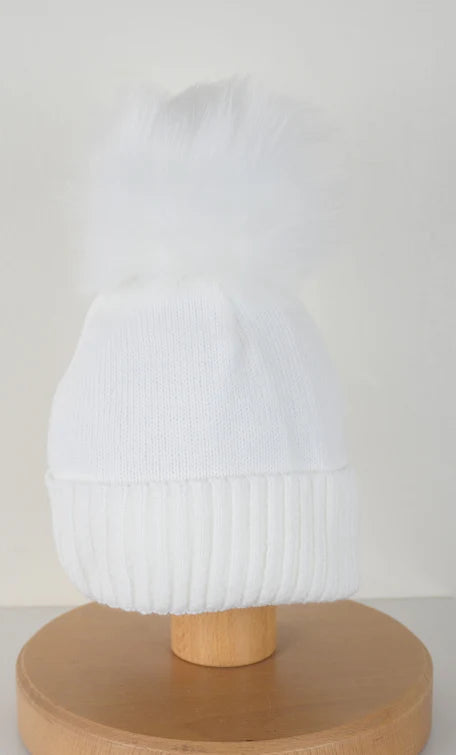 Pex Single Pom-Pom Hat White