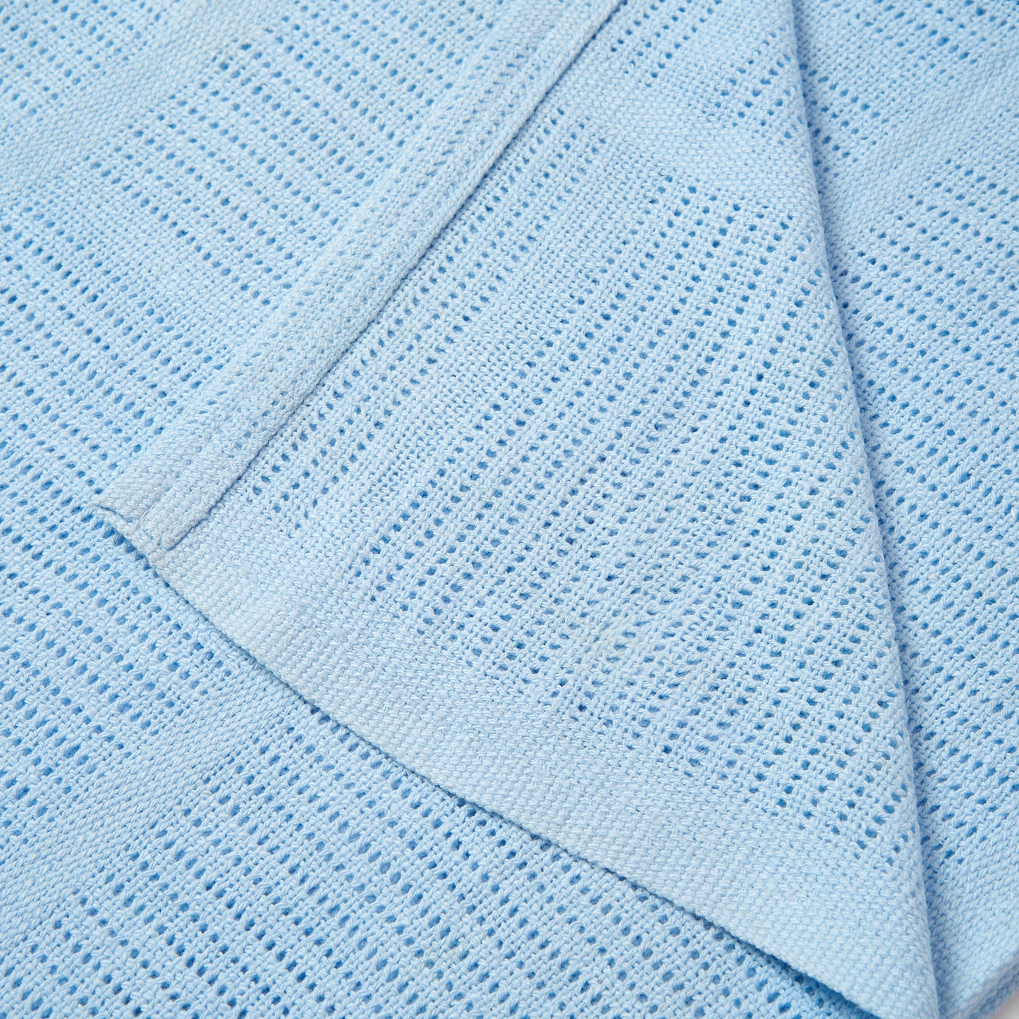 Blue Cellular Pram Blanket Pram - 90 x 70 cm