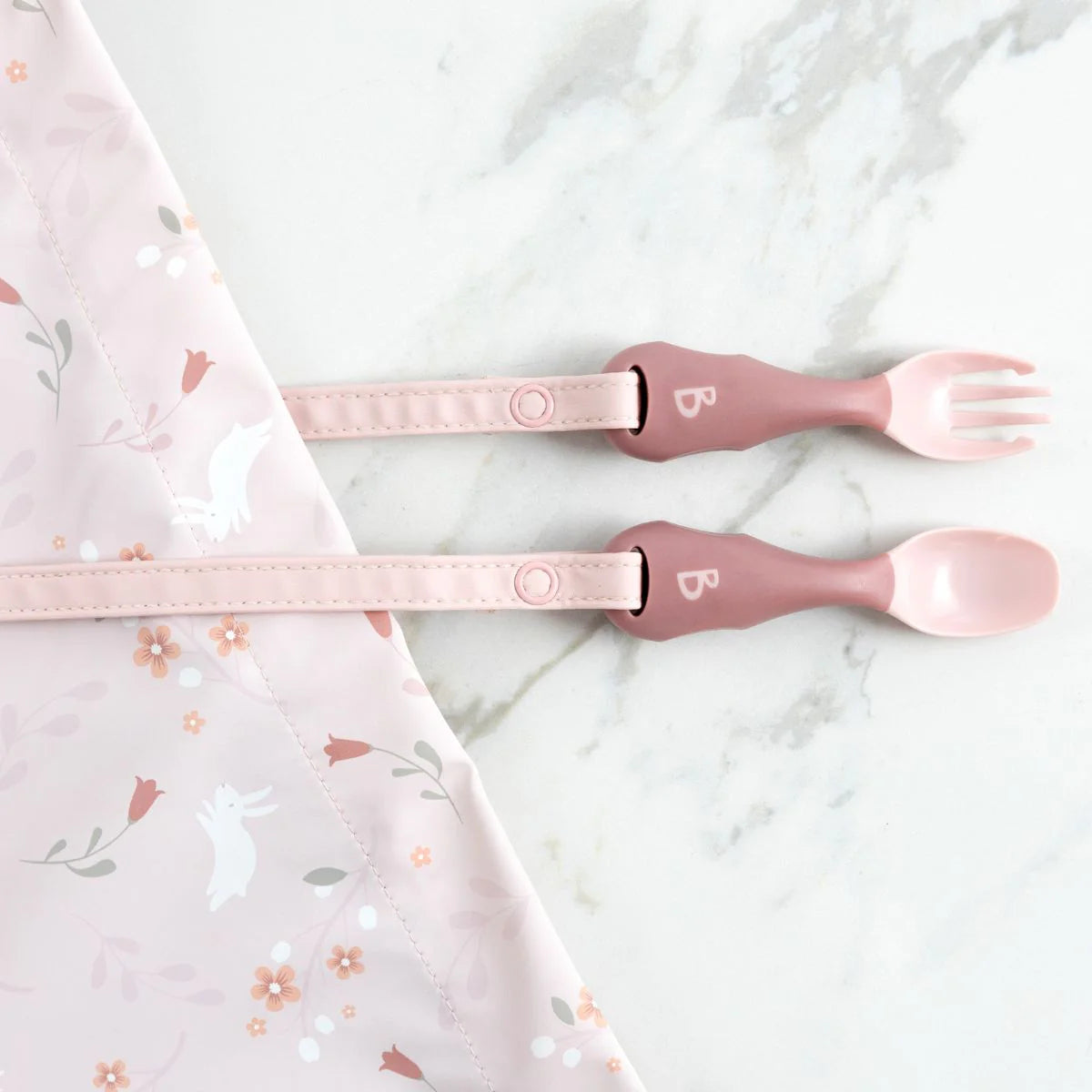 Attachable Weaning Cutlery - Blush