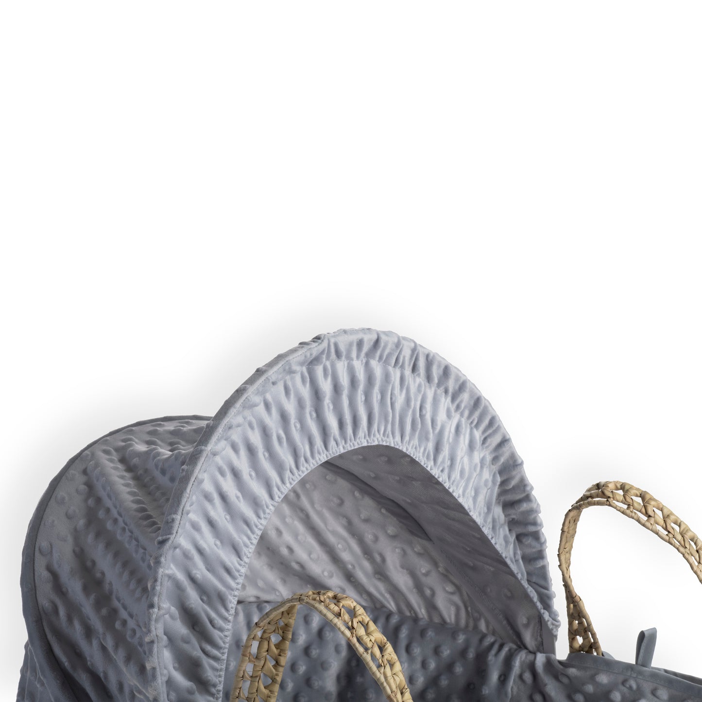 Clair de Lune Grey Dimple Palm Moses Basket