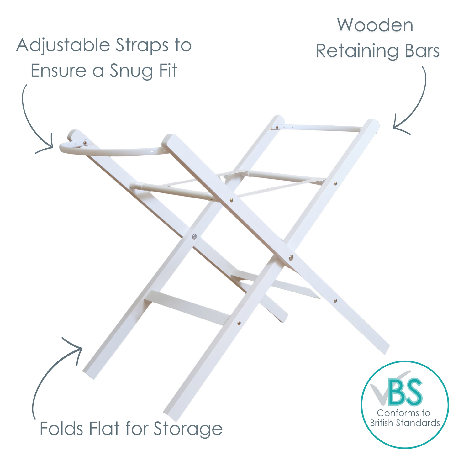 Clair de Lune White Wooden Folding Stand