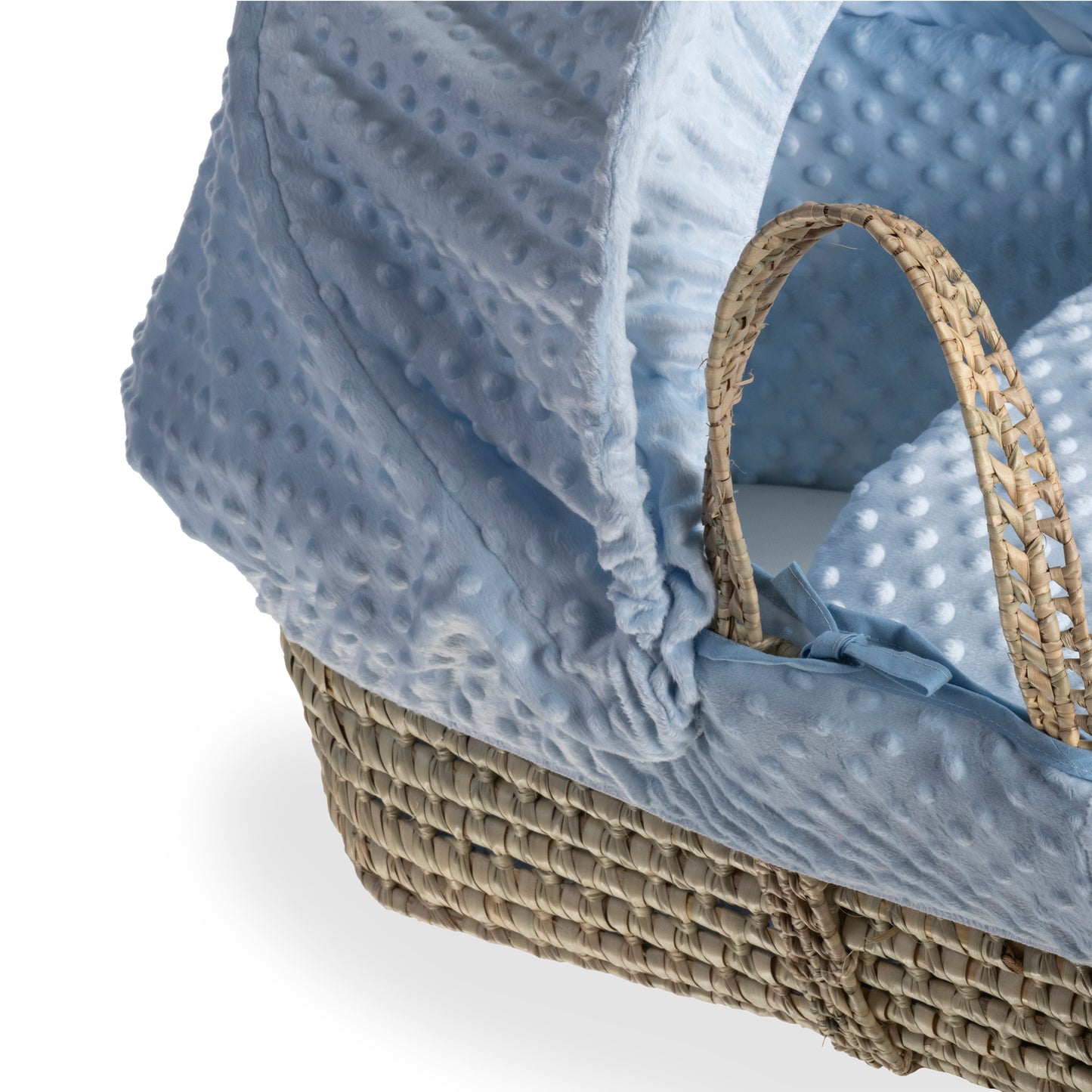 Clair de Lune Blue Dimple Palm Moses Basket