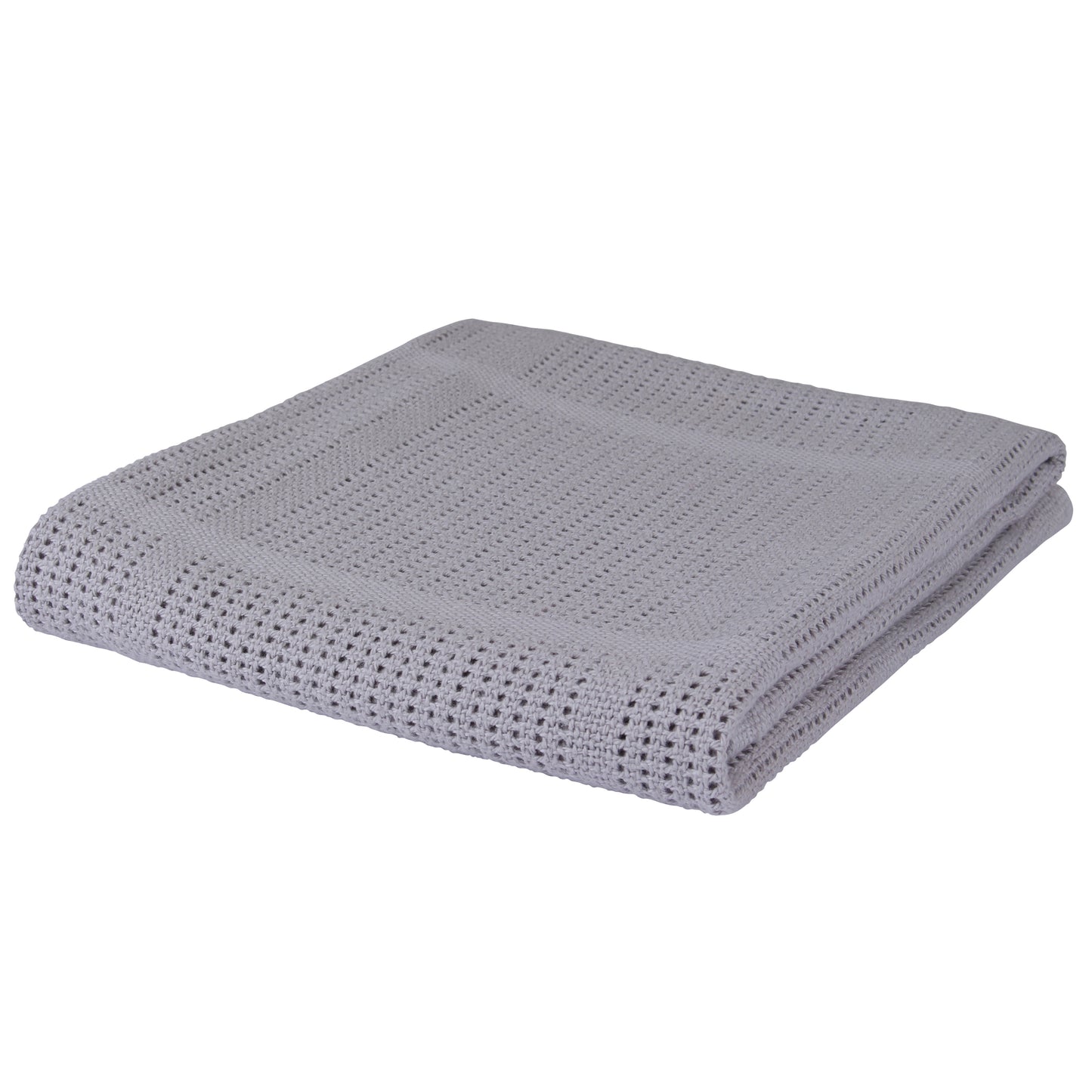 Grey Cellular Cot Blanket Cot - 100 x 150 cm