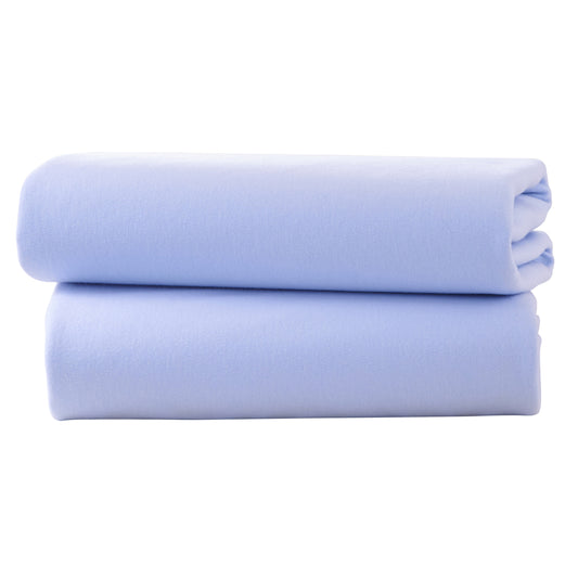 Clair de Lune Blue 2 Pack Pram/Crib Sheets - 90 x 40 cm