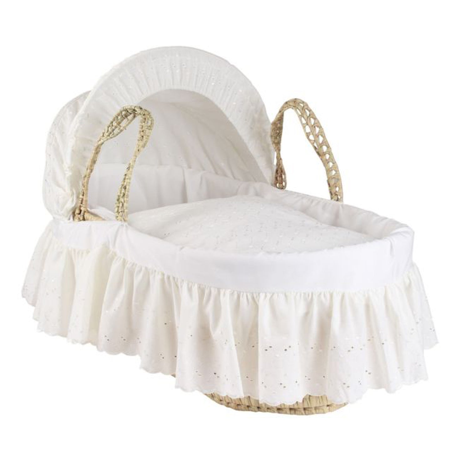 Clair de Lune Broderie Anglaise Palm Moses Basket