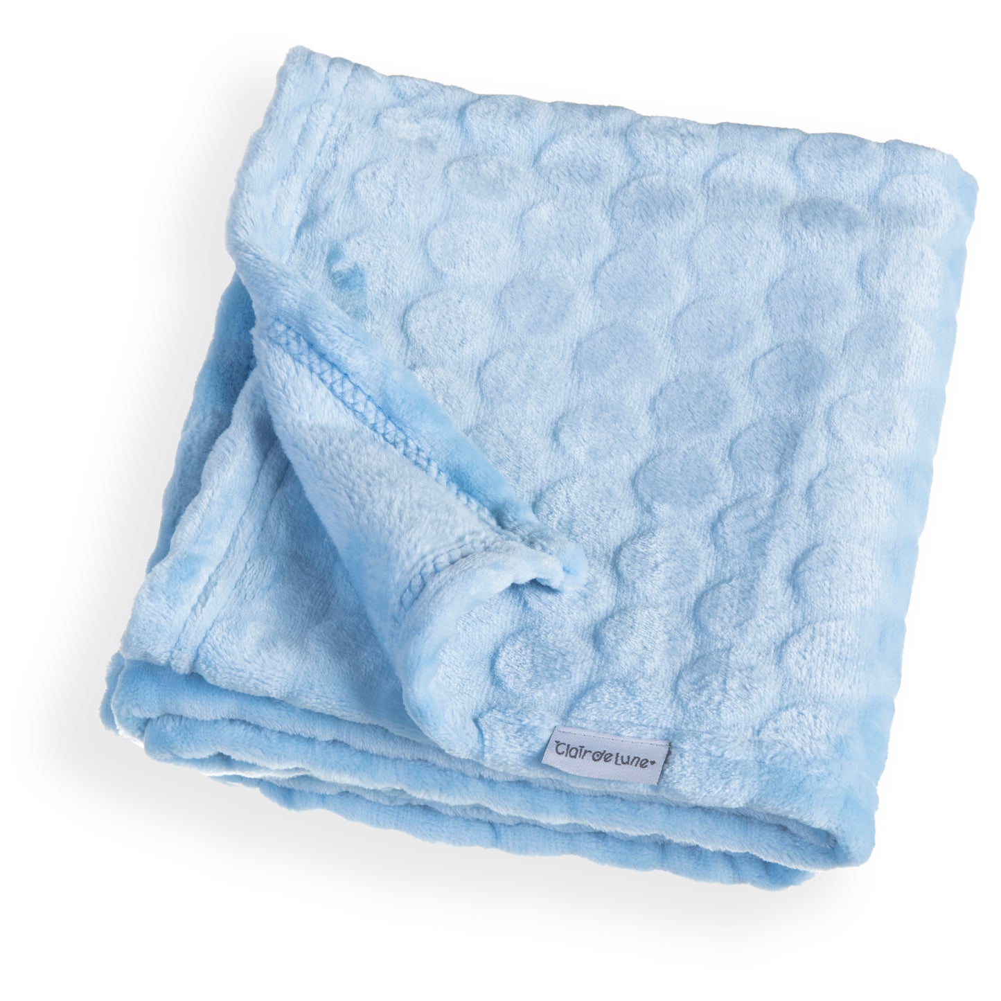Clair de Lune Blue Marshmallow Pram Blanket - 90 x 70 cm