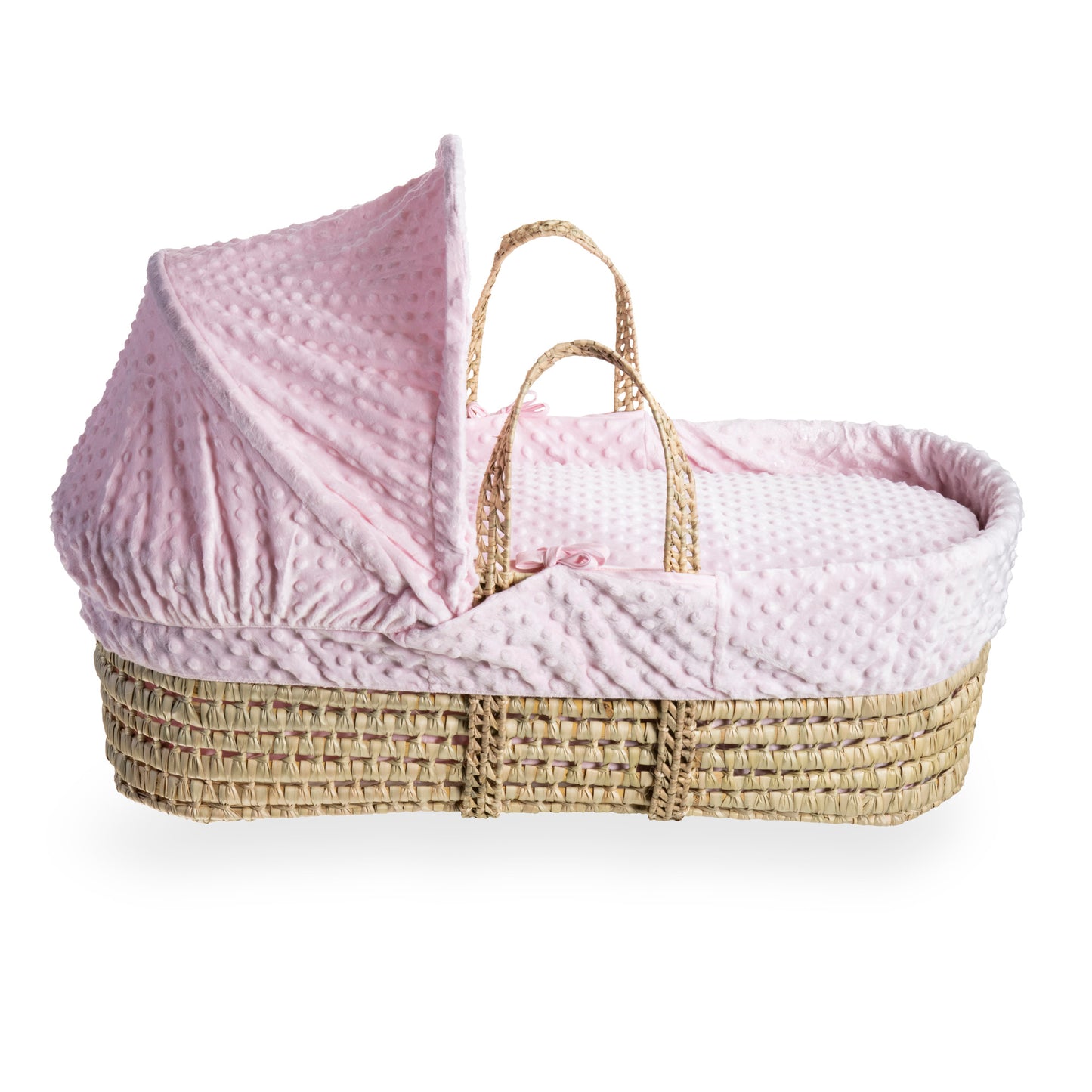 Clair de Lune Pink Dimple Palm Moses Basket