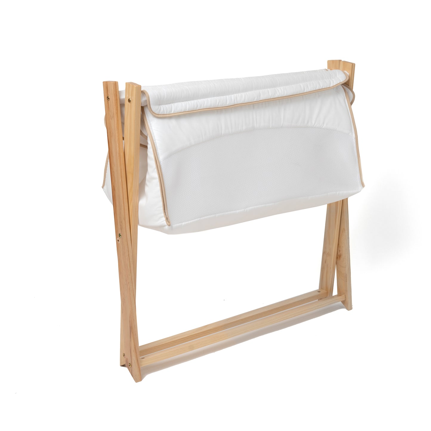 Clair de Lune White Organic Folding Crib