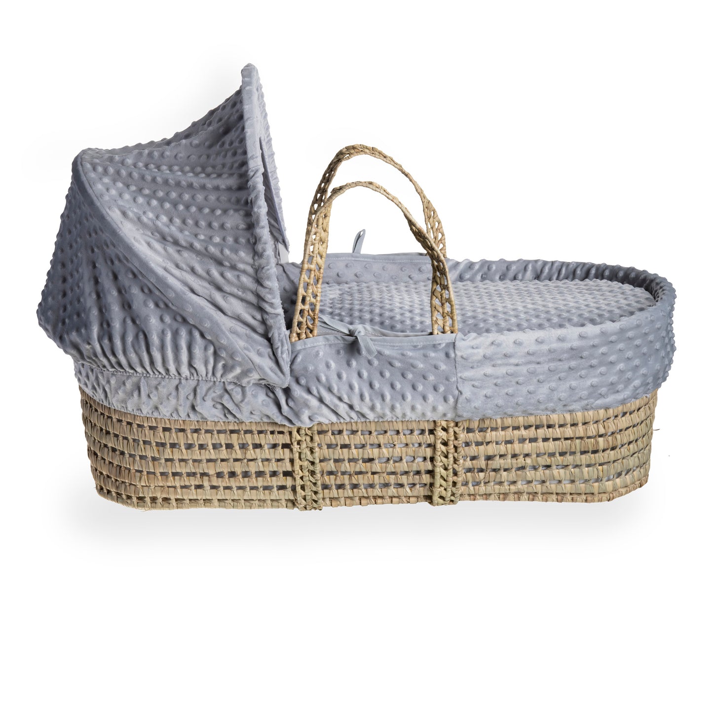 Clair de Lune Grey Dimple Palm Moses Basket