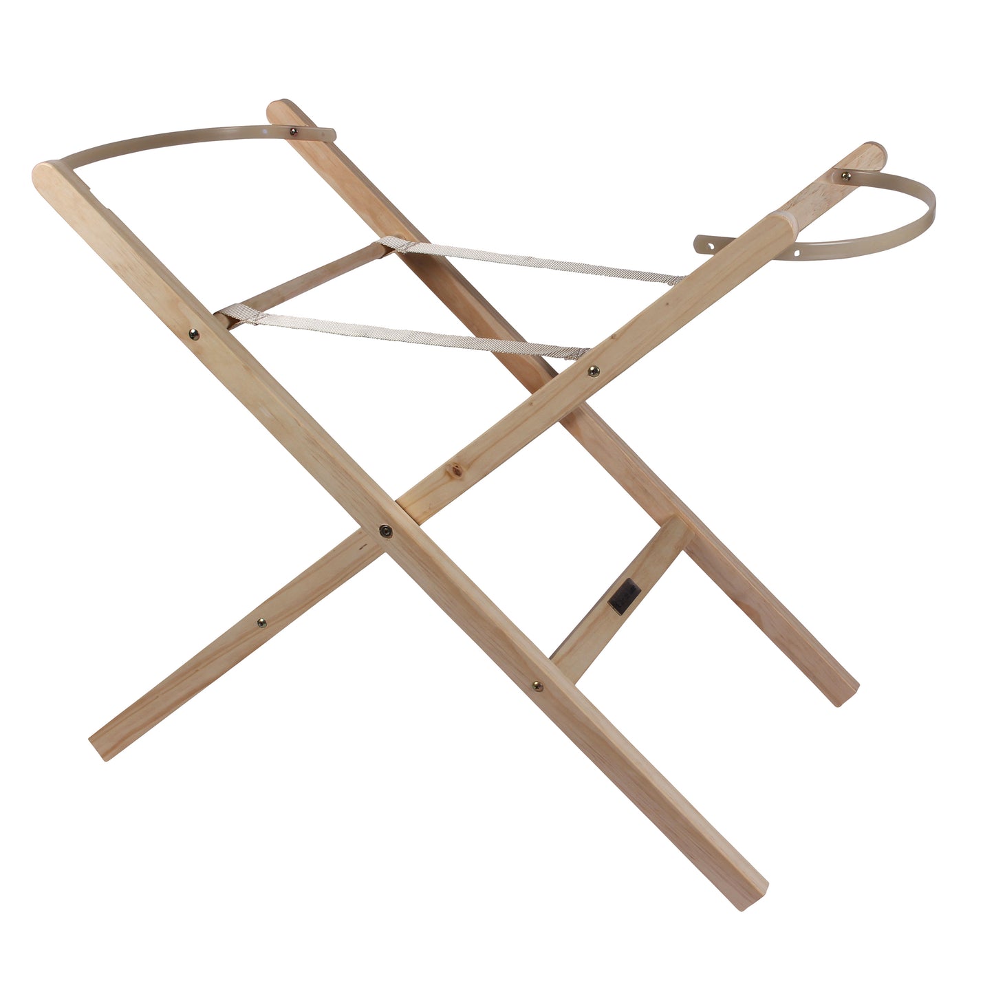 Clair de Lune Natural Wooden Folding Moses Basket Stand