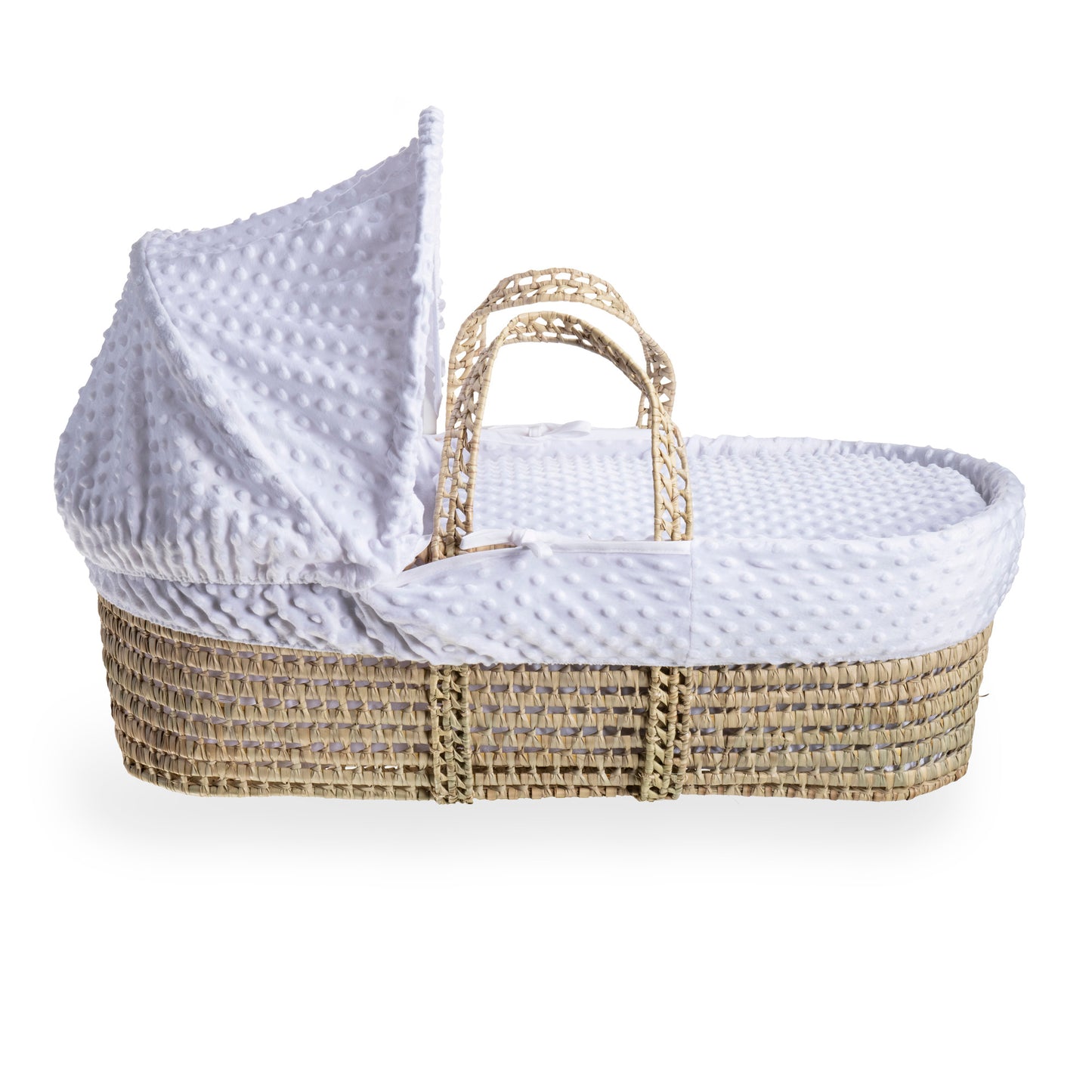 Clair de Lune White Dimple Palm Moses Basket