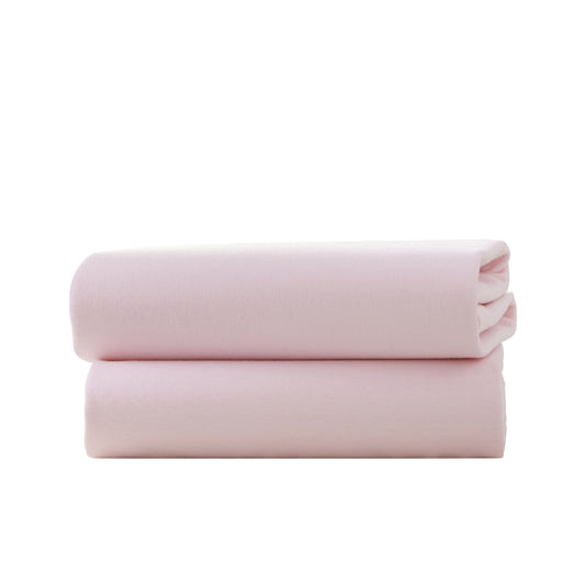 Clair de Lune Pink 2 Pack Pram/Crib Sheets - 90 x 40 cm