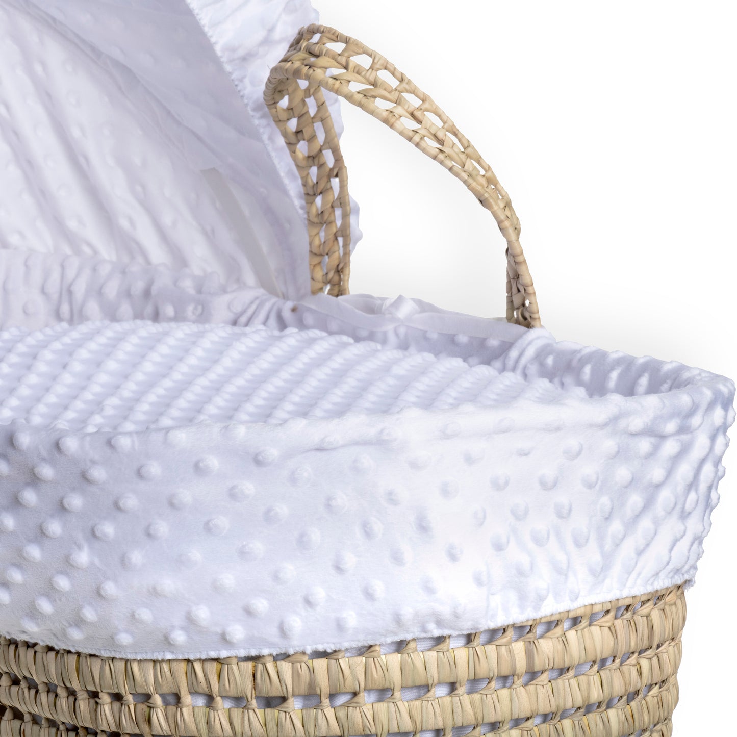 Clair de Lune White Dimple Palm Moses Basket