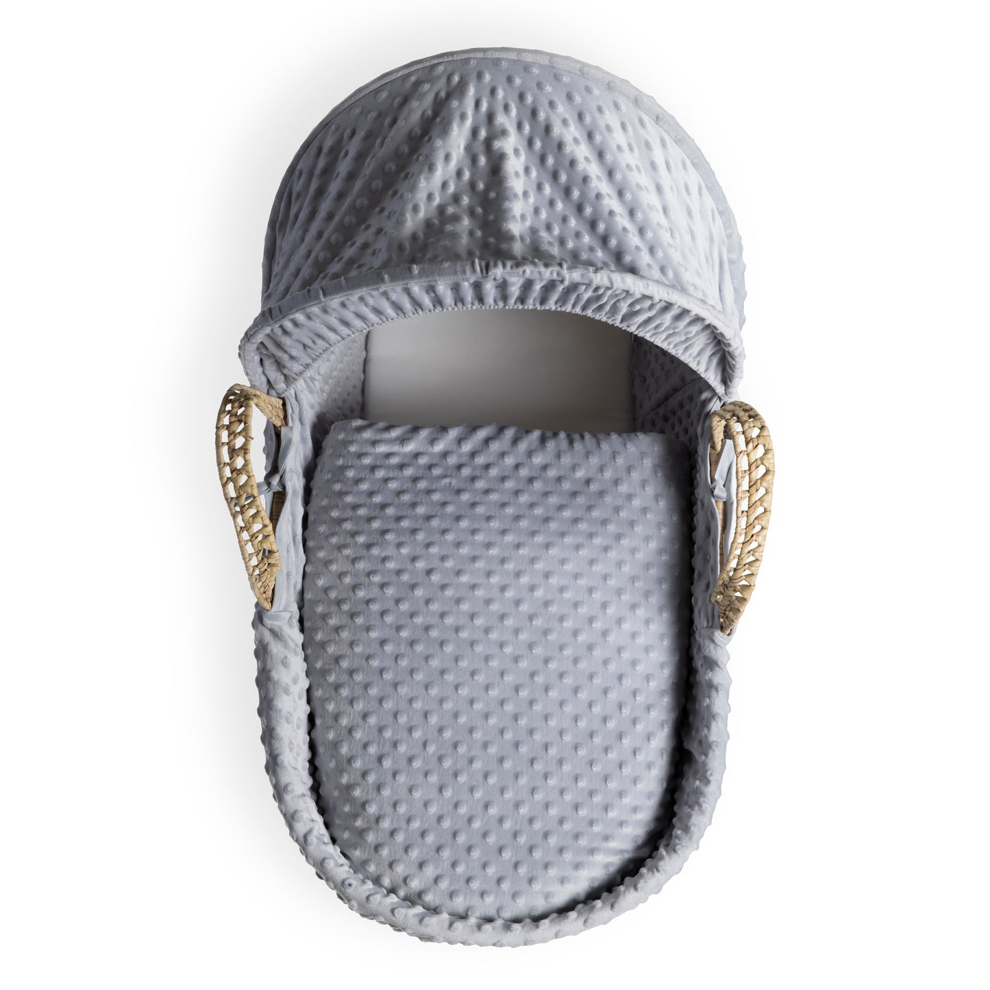 Clair de Lune Grey Dimple Palm Moses Basket