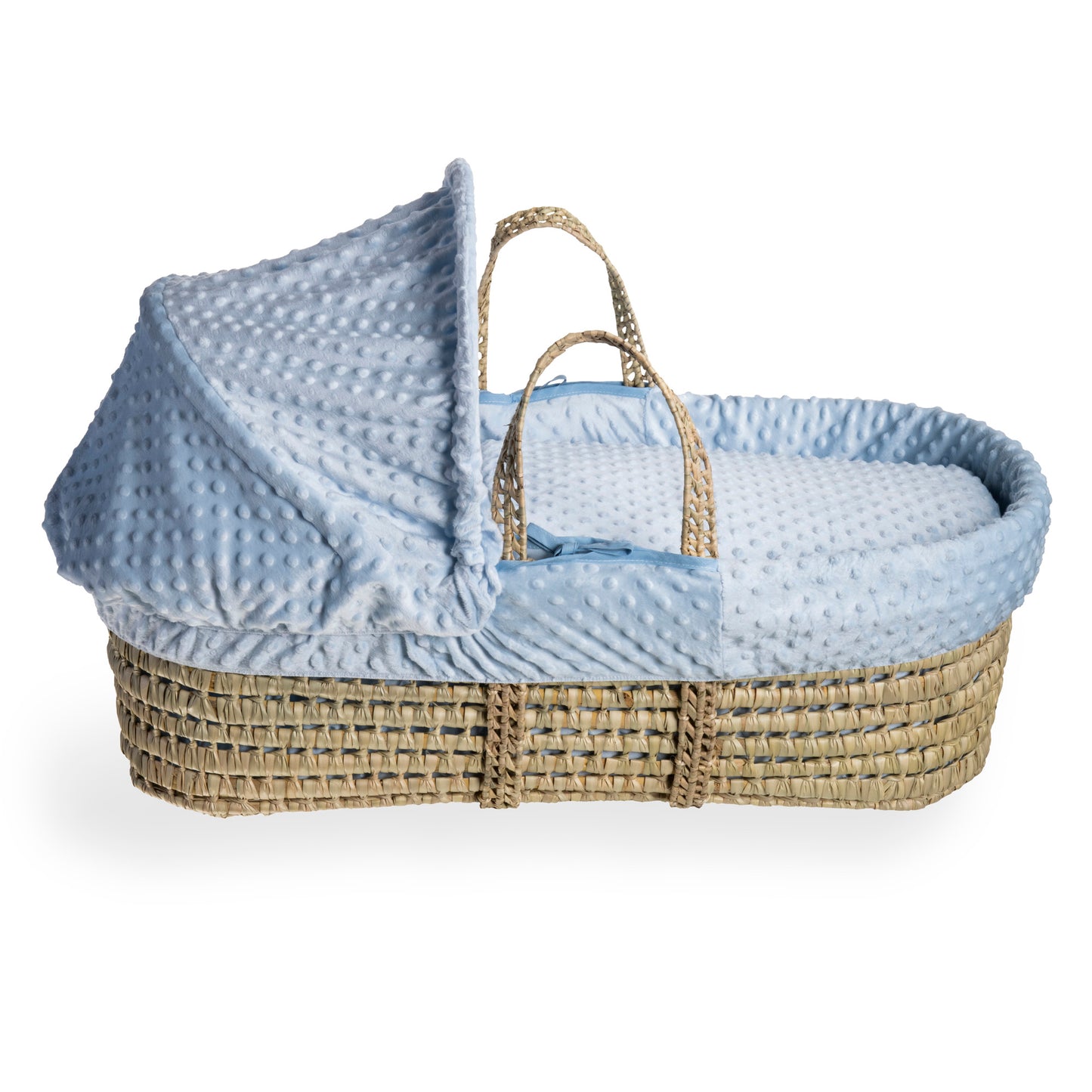 Clair de Lune Blue Dimple Palm Moses Basket