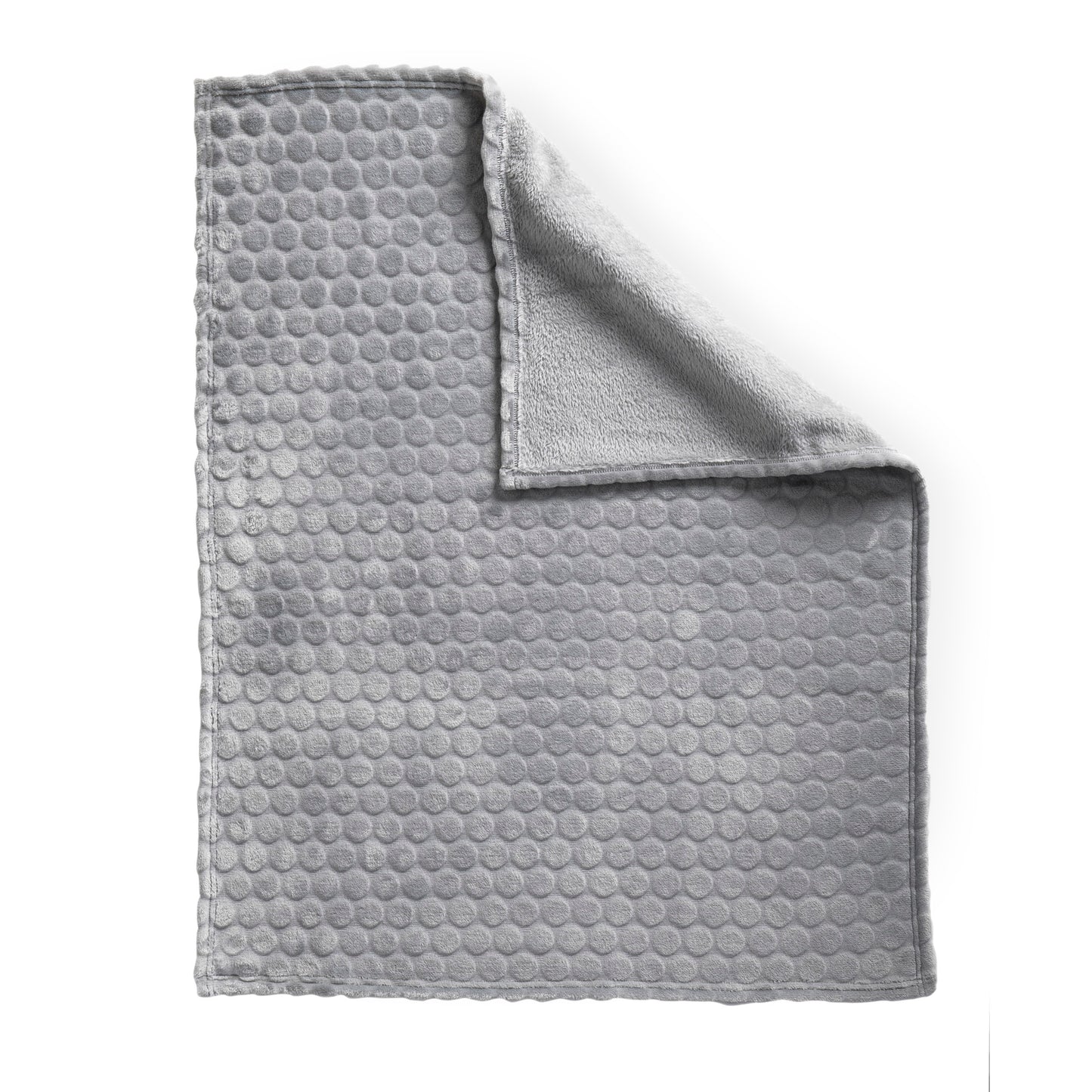 Clair de Lune Grey Marshmallow Pram Blanket - 90 x 70 cm