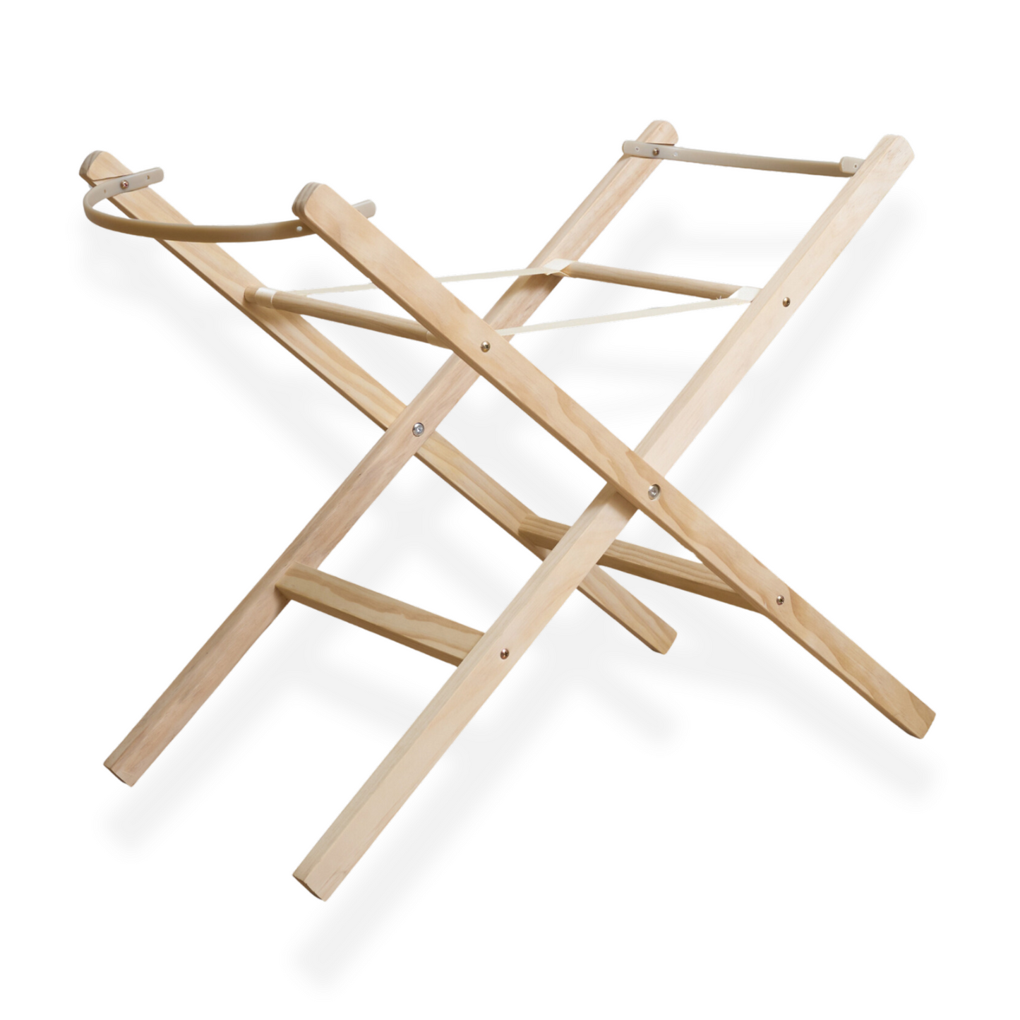 Clair de Lune Natural Wooden Folding Moses Basket Stand