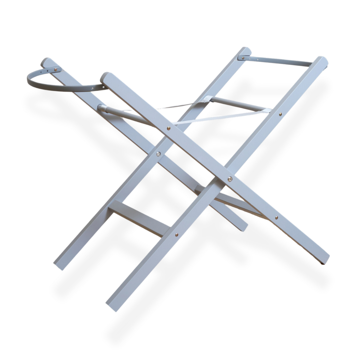 Clair de Lune Grey Wooden Folding Moses Basket Stand